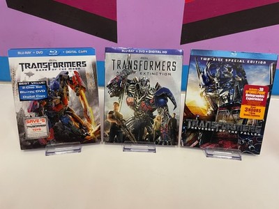 Transformers 3 Blu-ray Set w/slipcovers Dark of the Moon Revenge Age of Extincti