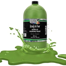 Pouring Masters Grass Green 64-Ounce Bottle Water-Based Acrylic Pouring Paint