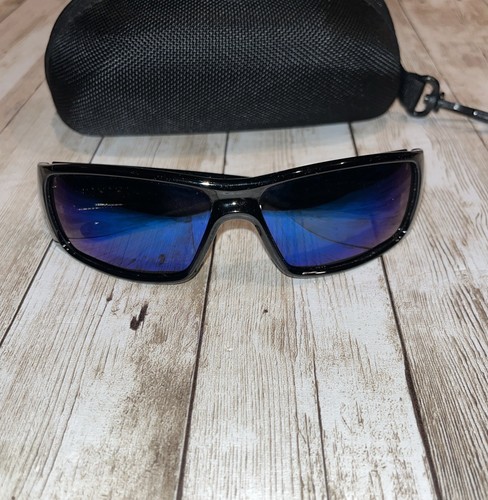 fishoholic Black Wrap polarized Fishing sunglasses gGB-BluMr