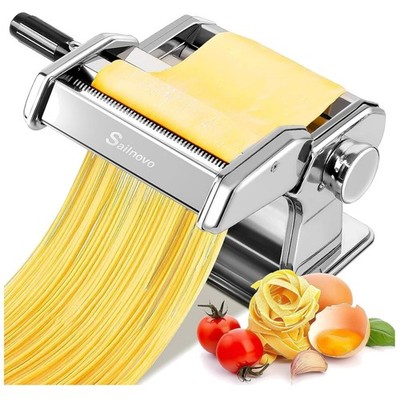 Nudelmaschine Pasta Maker Edelstahl 9 Stufen Schneiden Lasagne Spaghetti