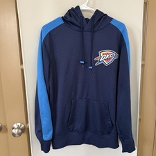 NBA Men's Medium Blue Oklahoma City Thunder Pullover Sweatshirt Hoodie