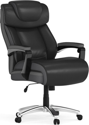 Ergonomic Hercules High-Back Leather Office Chair with Adjustable Headrest, Blac
