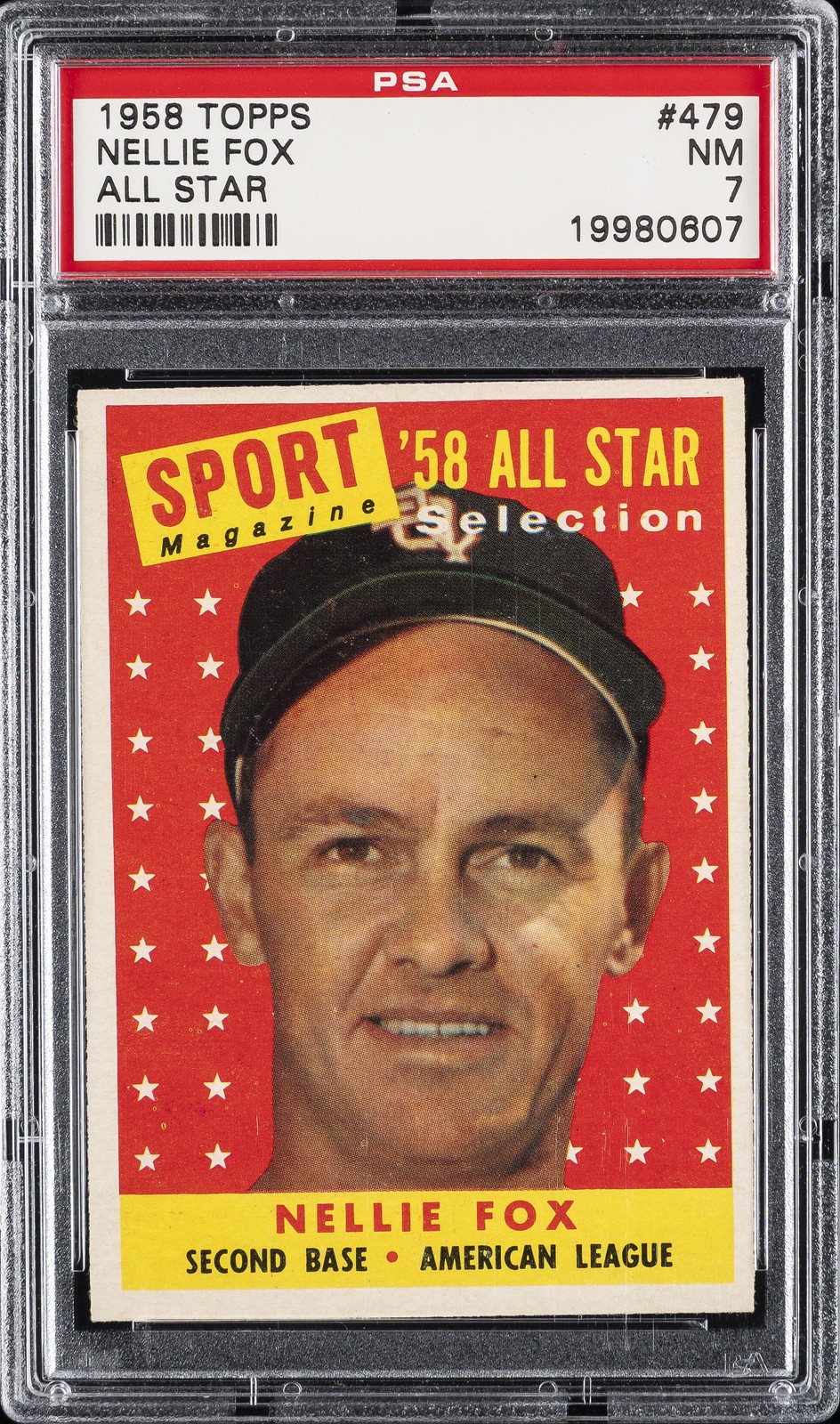 1958 TOPPS AS #479 NELLIE FOX PSA 7