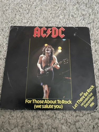 AC/DC - For Those About To Rock (We Salute You) 7” Black Vinyl Single German Iss