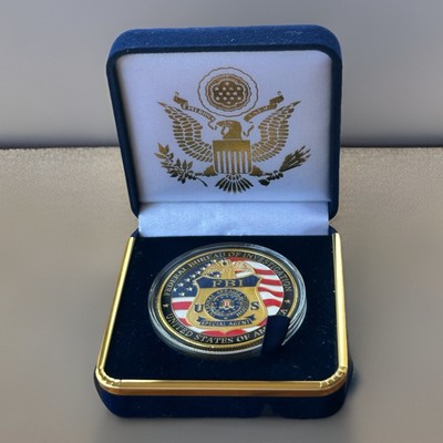 FBI Federal Bureau Of Investigation ''Special Agent'' USA Challenge Coin W/ Case
