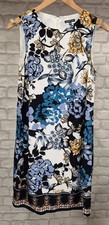 LADIES WAREHOUSE MULTICOLOURED FLORAL DRESS UK 10 CG F11