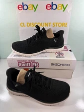 SKECHERS Women's Virtue Swift Fit Hands Free Shoes -Black -FREESHIP