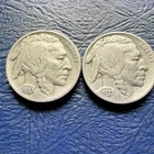1937 1937D Buffalo Nickel 5C Coin Lot of 2 Circulated Uncertified