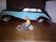 Rare 1910s Antique Kellermann CKO Penny Toy Motorcycle Germany Tinplate Tin Bike