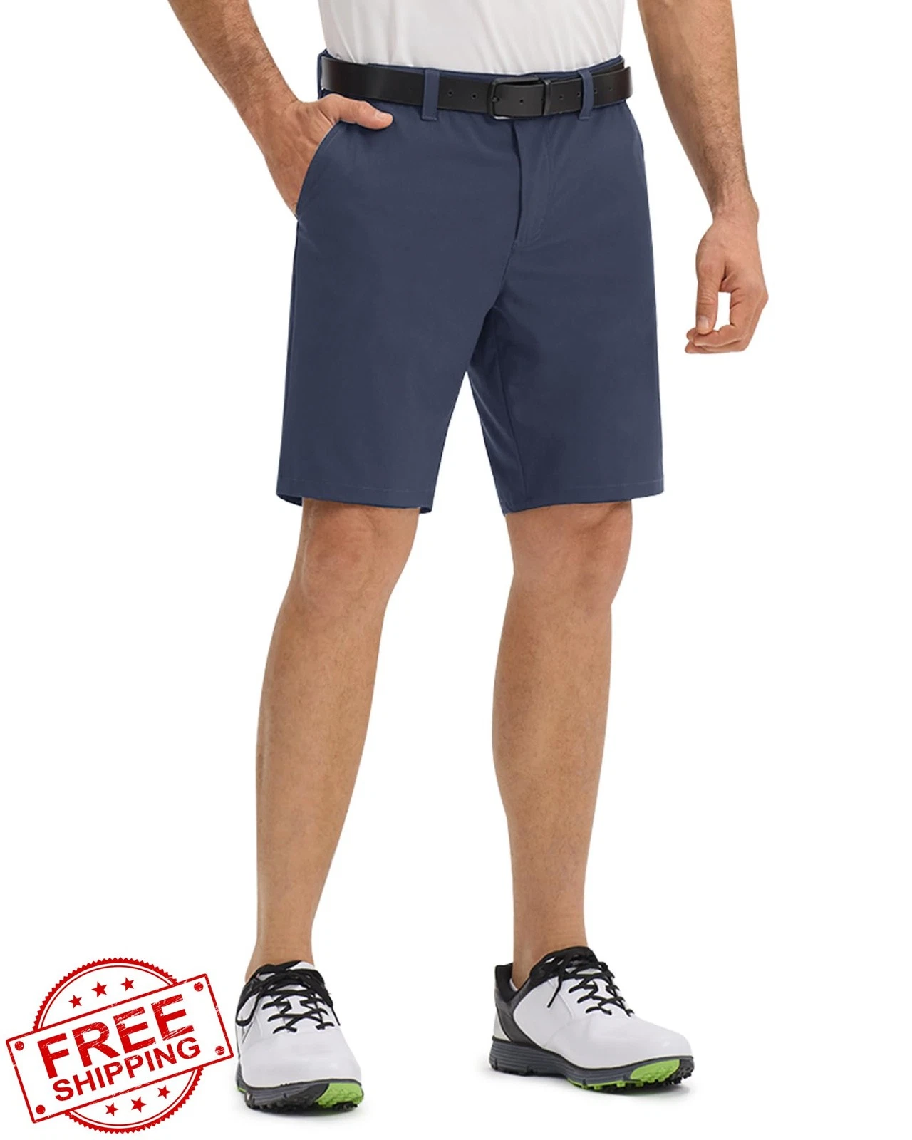 Outdoor Ventures Mens Navy Blue 30 Reg Golf Shorts