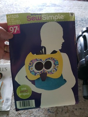 Simplicity 1528 Sew Simple Childs Backpack OWL HALLOWEEN EASY PROJECT 2013 Uncut