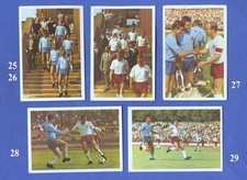 Bergmann 1966/67 - 5 Sammelbilder --- Nr. 25 - 29 aus Fussball Sammelalbum