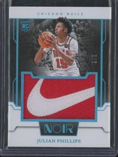 2023-24 Panini Noir JULIAN PHILLIPS RC Rookie Patch Nike Swoosh Platinum /5 NA1