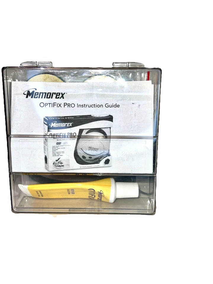 Disc Cleaning Memorex OptiFix Pro Motorized CD, DVD,Game Repair System WORKS - Image 4 of 4