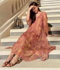 Diane Freis Diane B Shoes Spring 219 Chiffon 3/4 Sleeve Midi