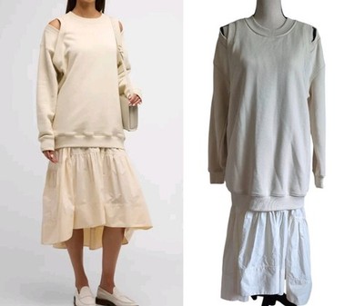 3.1 Phillip Lim French Terry Oversized Poplin Combo Dress Size Small $595 NEW