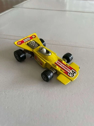 Matchbox Lesney Speed Kings 34 Yellow Formula 1 Race Car Vintage Made in England