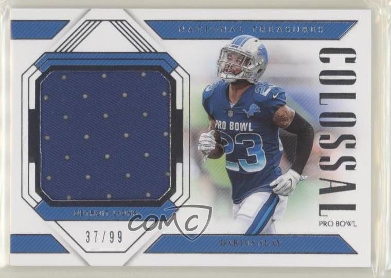 Darius Slay Football Cards 2018 National Treasures Colossal Pro Bowl Materials trading card — raw and PSA graded price guide