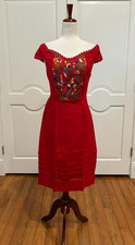 One of a Kind Mexican embroidered dress, hand Embroidered with Silk threads.