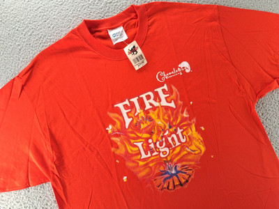 Chameleon Brewing Fire Light Beer Shirt Adult XL Red Drinking Graphic Bar NWT