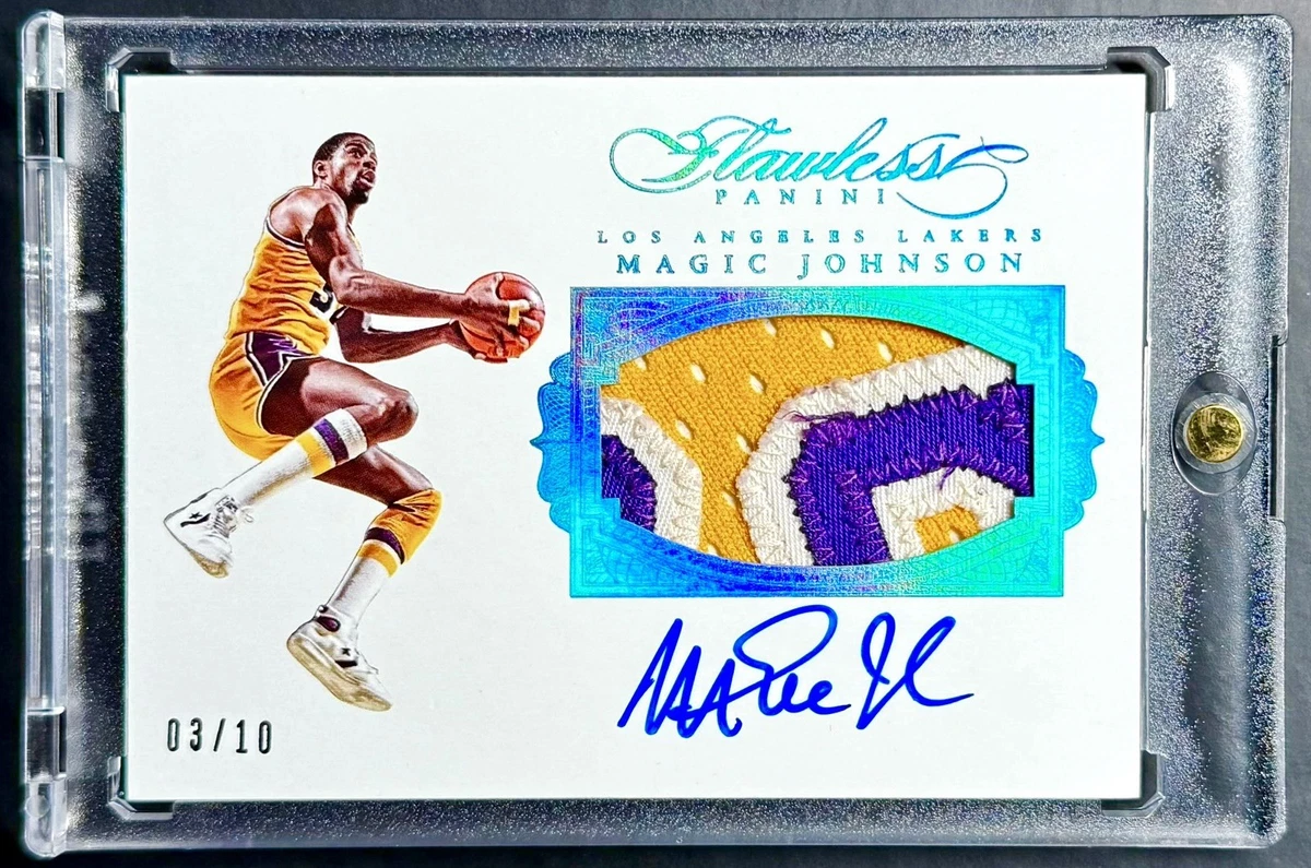 Panini Magic Johnson Basketball Autographed Sports Trading Cards