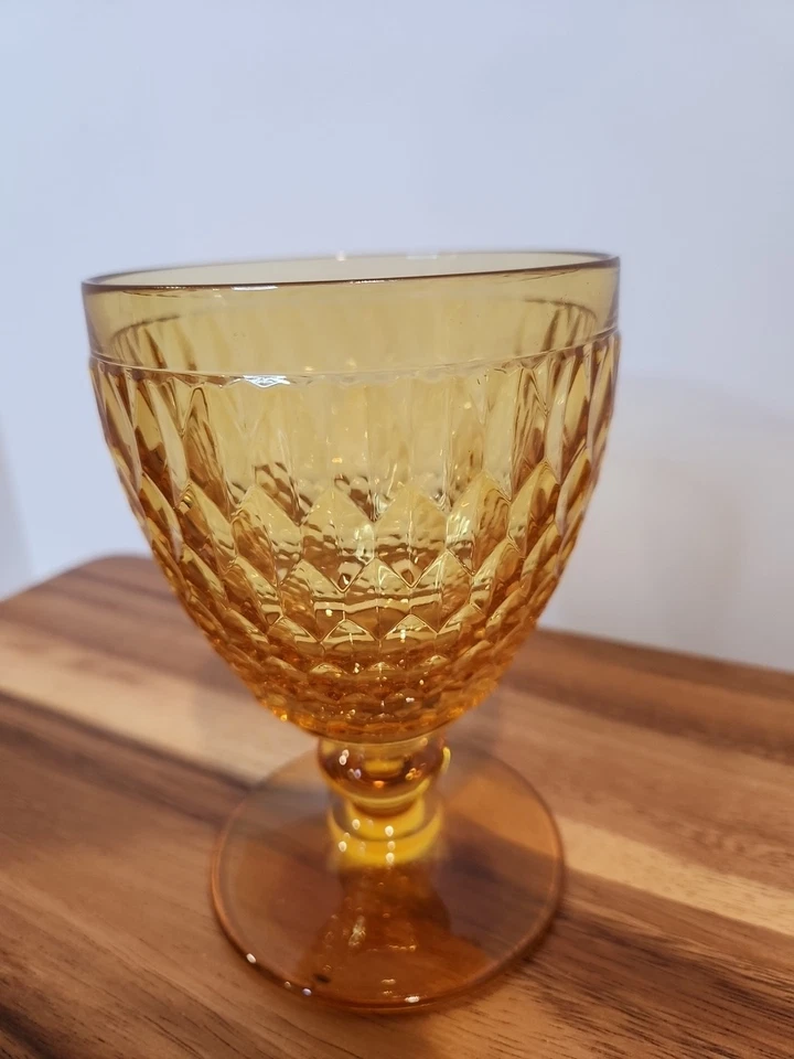 Villeroy & Boch BOSTON GOBLET azafrán/amarillo/ámbar - 14 oz. Usado en excelente estado Foto 3 de 4