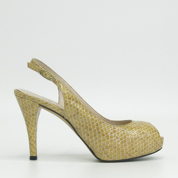STUART WEITZMAN Yellow Color Python Pattern Pumps… - image 3