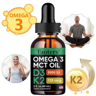 Organic Vitamin D3 K2 Omega 3 MCT Oil Drops Sealed