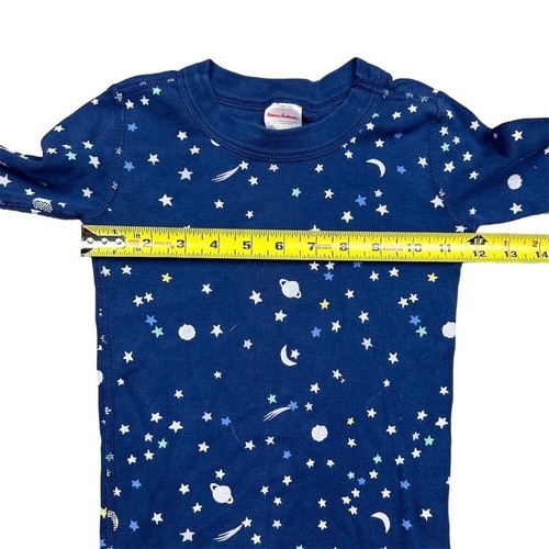 Hanna Andersson Kids Pajama Set Size 5 Blue Sprinkle of Stars Print Organic - Picture 4 of 13