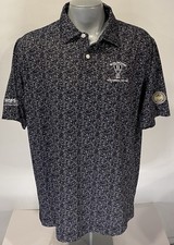 FOOTJOY FJ Golf XL Black White Polo Men Shirt Splatter Print w/ Company Logo's