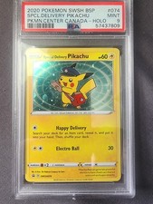 Pokemon Center Special Delivery Pikachu SWSH074 PSA9 on eBay