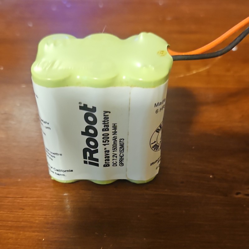 iRobot Braava 1500 NiMH 7.2V 1.5Ah Rechargeable Battery Pack GP 4 130618 1321