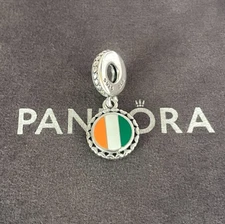 Pandora Ireland Flag Exclusive Charm Pendant S925 Sterling Silver