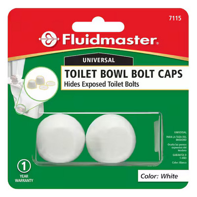 Fluidmaster White Toilet Bolt Caps
