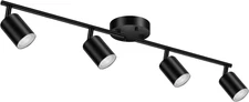 Track Lighting Fixtures Ceiling Black, Kitchen Lighting Fixture, 30" 4-Light Tra