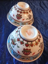 2 bols chinois vintage en porcelaine 