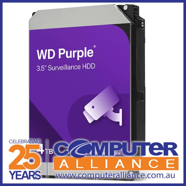 4TB WD Purple 3.5" 5400rpm Surveillance SATA HDD