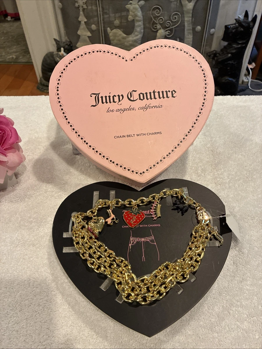 Juicy Couture Gold Belt with Vintage Charm NEW Juicy Couture Chain Belt With Charms Gold Size S/M Metal  main image 4