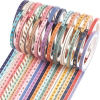 Washi Tape Set 24 Rollen DüNn Gold Masking Tape Dekorativ DIY Scrapbooking 3Mm