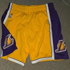 Los Angeles Lakers Mitchell  Ness HWC Swingman Basketball Shorts w/ Pockets XL