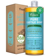 EWG Verified Castile Soap Liquid Unscented 33.8 fl oz 33 Fl Oz Pack of 1 