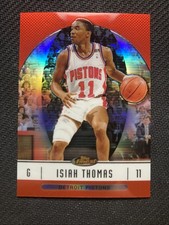 2007 Topps Finest Refractor Isiah Thomas #42 Detroit Pistons