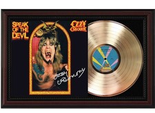 Ozzy Osbourne Devil Framed Cherry wood Reproduction Signature LP Record Display.