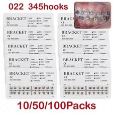 Dental Orthodontic Brackets MIM Monoblock Mesh Base Mini Roth/MBT 022 345 Hooks