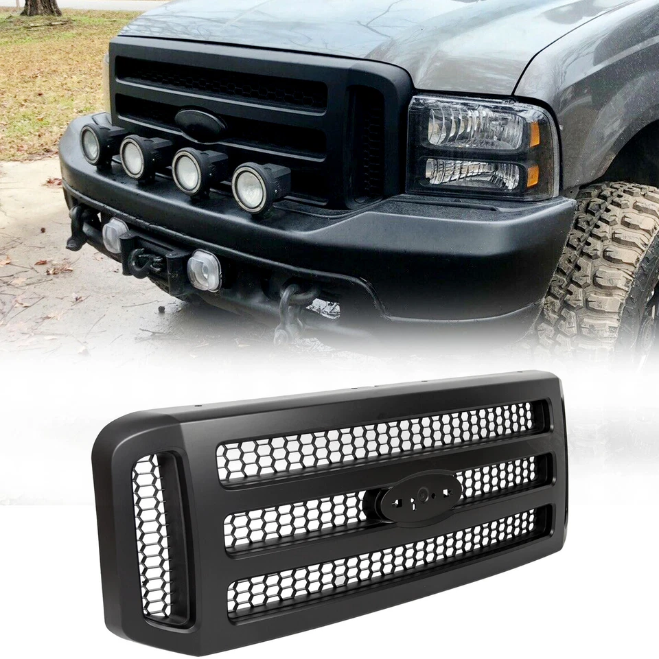 Front Grille Assembly For 2005-2007 Ford F-250 Super Duty F-350 F-450 FO1200457 - Imagem 2 de 4