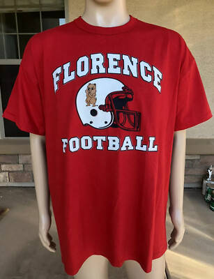 Vintage 90s Florence Football Single Stitch T Shirt Russell Athletic USA Made XL