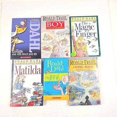 Ronald Dahl Lot of 6 Magic Finger Boy Tales of Childhood Going Solo BFG Matilda