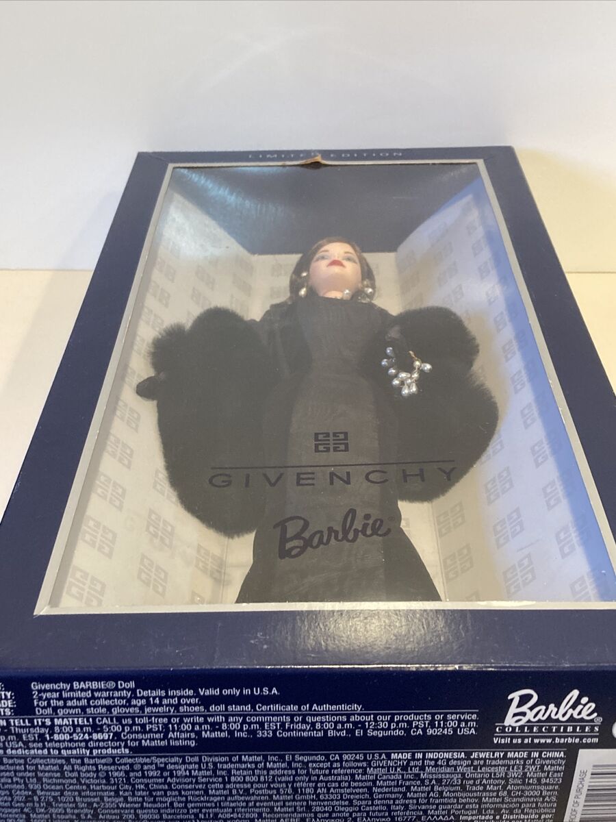 Barbie Givenchy Limited Edition Mattel 24635 Collectible Barbie Givenchy Limited Edition Mattel 24635 Collectible