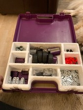meccano, 40 model set, used, purple case.