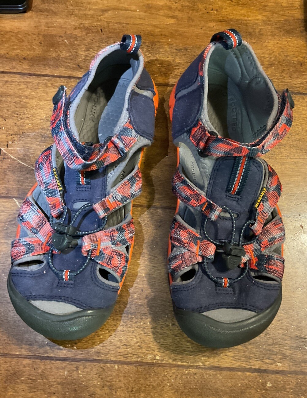 Sandalo Keen Cnx Blu Arancione Impermeabile Escursionismo Antiodore Contorno Arco Taglia 5